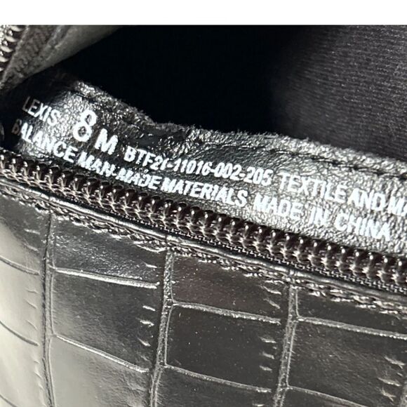 BARETRAPS LEXIS BLACK FAUX LEATHER Side Zip Buckle Ankle boots Size 8M NWOT - Picture 9 of 13